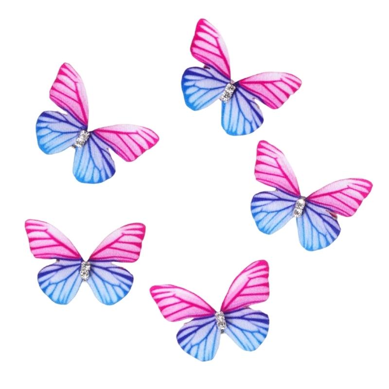 Pack Of 5 Butterfly Hair Clip For Women Girl Hair Accessories Side Barrettes For Parties Proms School Event Wear