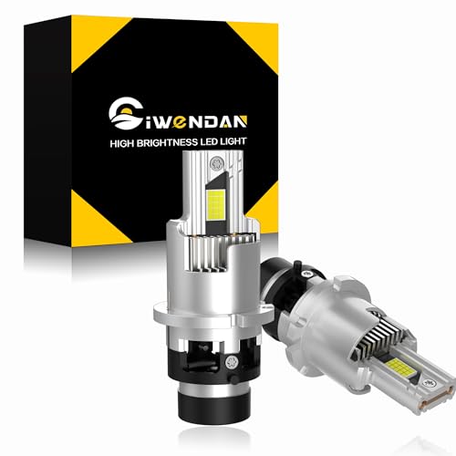 

[Новая модель 2025 года] Светодиодная фара CIWENDAN D2S, не требует проводки, подключаемая, интегрированная, со встроенным канселлером, белый 6500K, совместима с 12В, с f