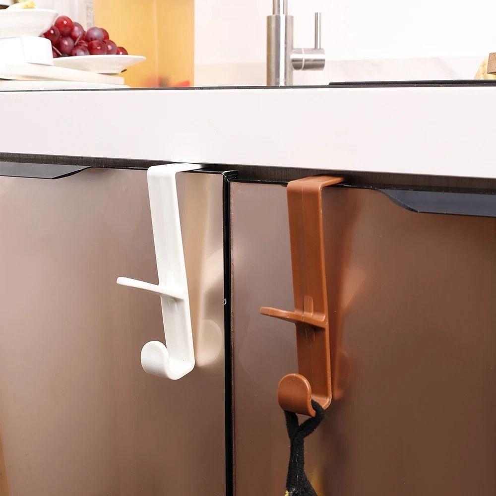 Multiple Colors Cabinet Door Hook Non Perforated Towels Hook Doors Storage Racks  Kitchen