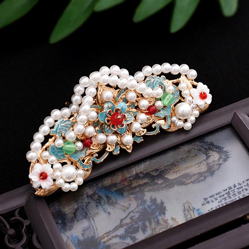 

Ханьфу Перегородчатая эмаль Головной убор: Аксессуар для волос в виде короны с кисточками в древнем стиле