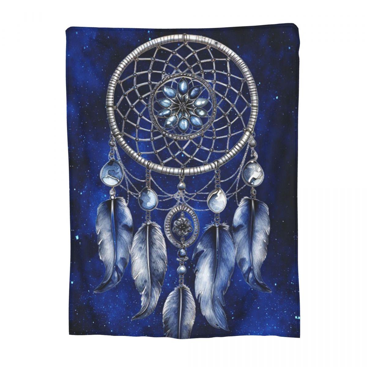 

Celestial Dreams Enchanted Dreamcatcher Blanket Flannel Throw Blanket Throw Blankets for Bedroom Office Throws Bedspread Quilt 80x120cm