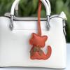 Modischer PU-Schleifen-Schlüsselanhänger mit Katzen-Detail für Handtasche, Schlüssel, Rucksack, Stilvoller Taschen-Hänge-Dekor-Anhänger