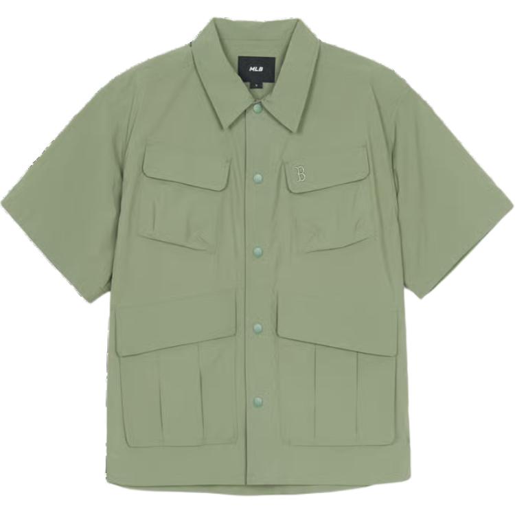 MLB Shirts Unisex Green Lapel Moderate 3AWSB0453-43KAP L