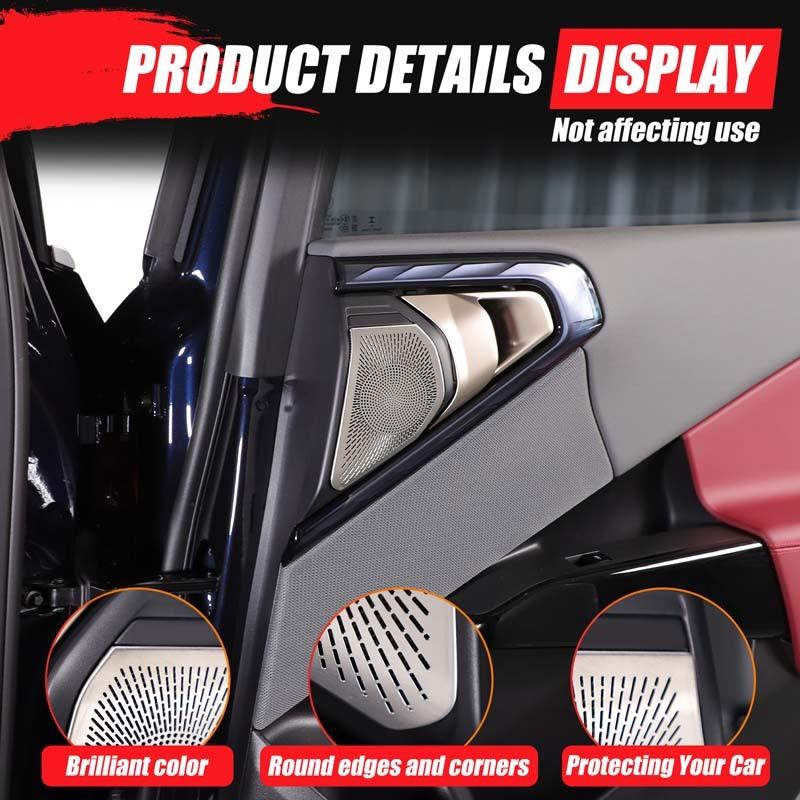 For BMW X3 G45 2025 2026 Rear Door Speaker Cover Car Door Speaker Decorative Mesh Cover Stainless Steel Silver 2pcs