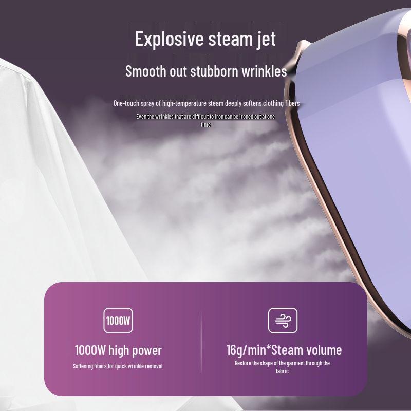 High-Power Rotating Steam Iron - Portable Handheld Ironing Machine for Home & Commercial Use.