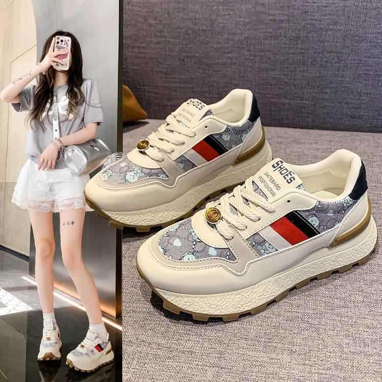 Thick-soled dad shoes mesh rubber non-slip presbyopia sneakers soft sole