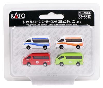 KATO N Gauge Toyota Hiace Super Long Community Bus 4 Units 23-651C Diorama Supplies