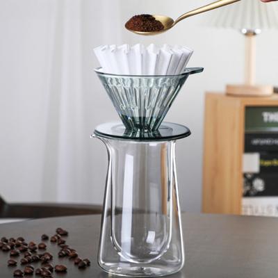 Coffee Funnel Plastic Durable 1-2 Cup Capacity Flat-Bottom Stable Placement Water Flow Control Coffee Funnel