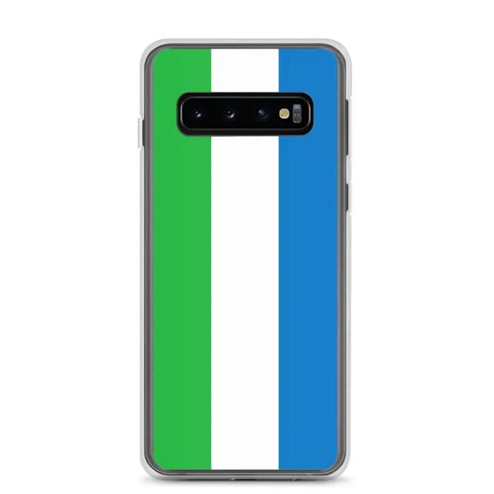Coque Téléphone - Samsung - Galaxy S10 - Drapeau Sierra Leone - Souple - Multicolore