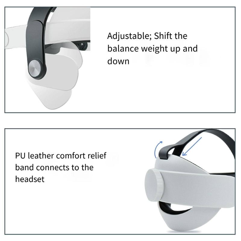 Replacement Head Straps for 3S VR Accessories Adjustable Reduce Head Pressure for 3S VR Straps
