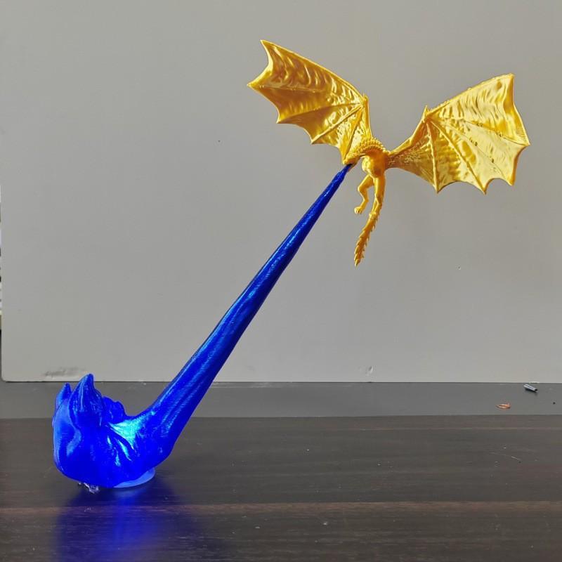 Decorazione Fiamma di Drago Luce per Nicchia Libreria 3D Drago di Fuoco Volante Statua Regalo Unico di Halloween per Amanti dei Draghi