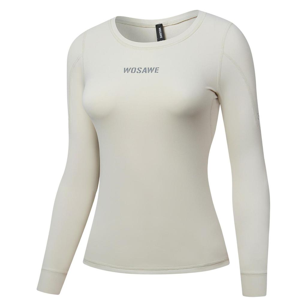 WOSAWE Women Motorcycle Thermal Fleece Underwear Autumn Winter Sexy Ladies Intimates Compression Base Layers Shaping Tops Bottom