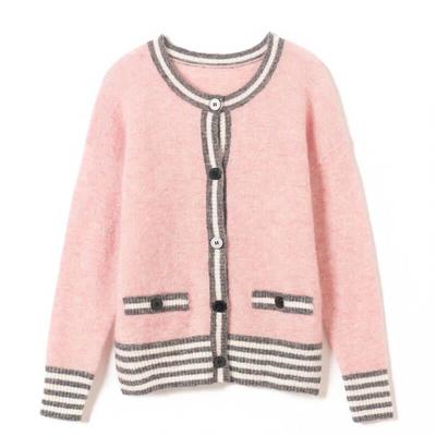 Sinuofude Women's Color-Block Knit Cardigan