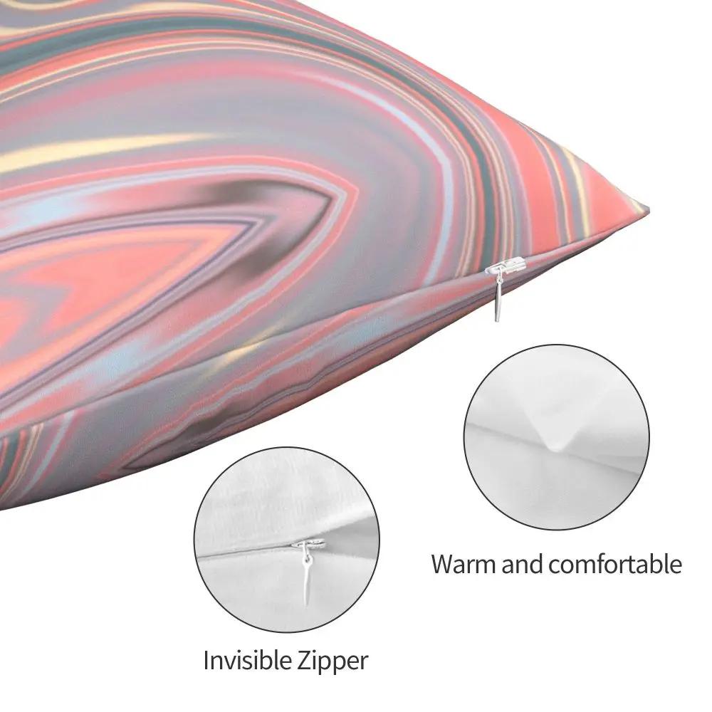 Coral Colored Marble Liquid Pillowcase Printing Polyester Cushion Cover Gift Design Pillow Case Cover Home Zippered