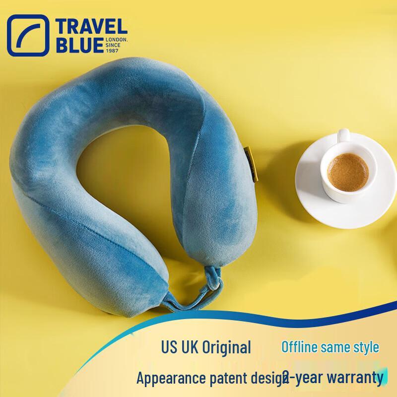 TRAVEL BLUE 212 Memory Foam U-Shaped Travel Neck Pillow