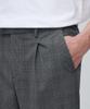 MUSINSA STANDARD Glen Check Wide Hidden Banding Slacks [Medium Gray]