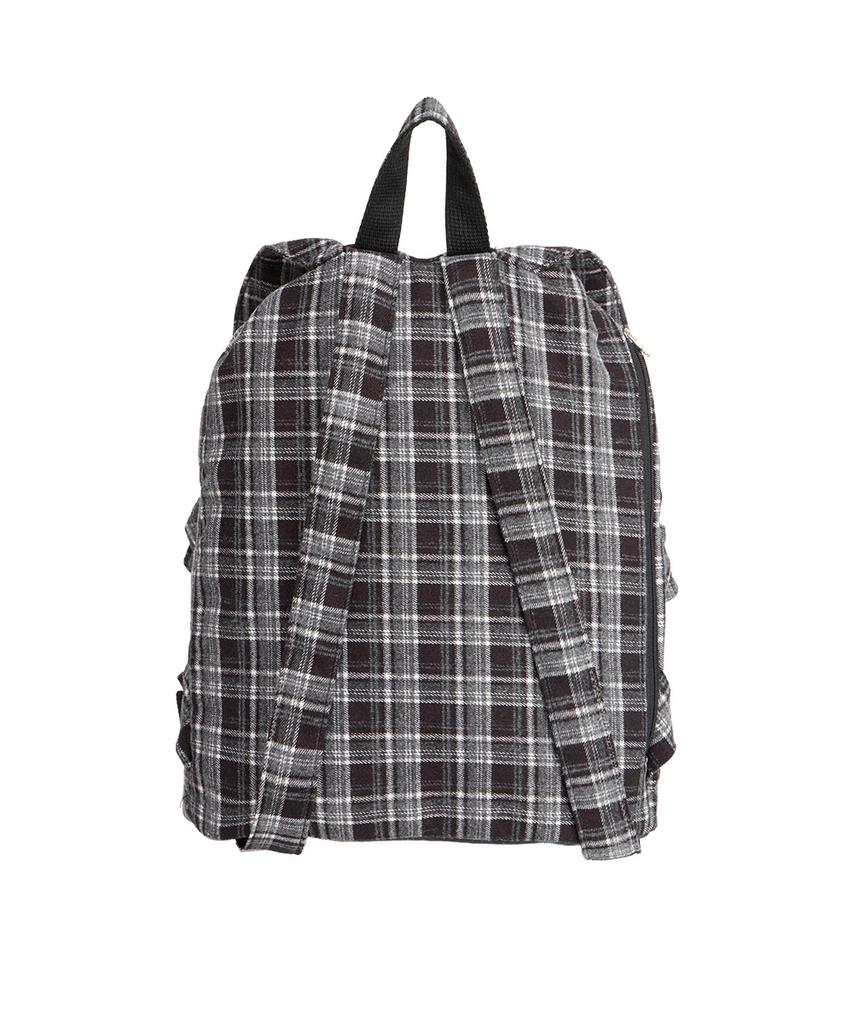 Dandel Dd Plaid Check Rucksack (Black)