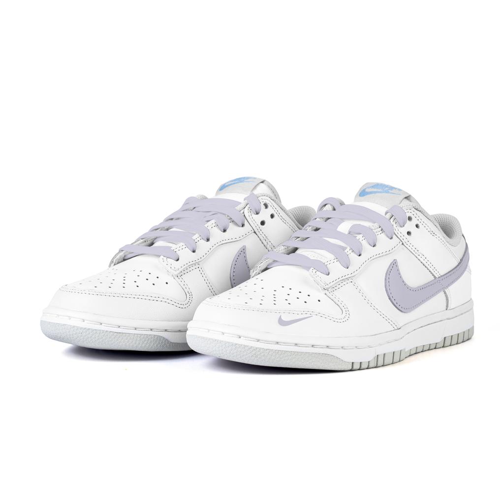 Nike Dunk Nan, Small Flower Slip Resistant Abrasion Resistant Low top Skateboard Shoes Women's White Purple HF0023-100(Team676-)