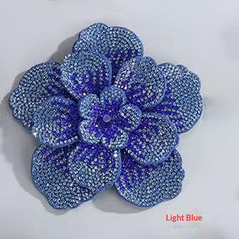 Factory Hot Sale Shoes Flower Three-layer Cloth Fabric Patch Flower Rhinestone Handmade DIY Clothing Bag Accessories