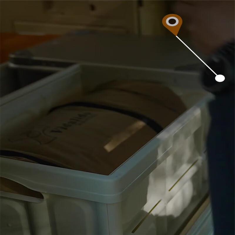 Portable Foldable Storage Box with Wooden Lid