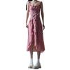 Summer 2024 Slim Waist French Floral Ruffle Dress