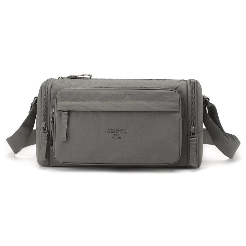 Minimalist Men's Crossbody Bag with Multiple Zipper Compartments for Urban Lifestyle