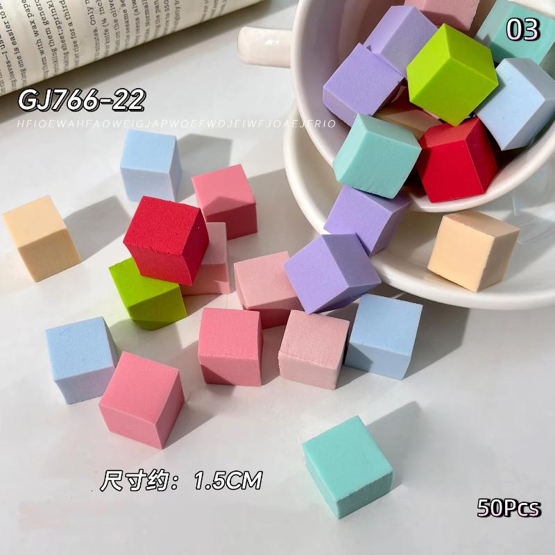 50Pcs Colorful Nail Art Sponge Square Triangle Sponges Gradient Diy Nail Sponge Gel Polish Design Manicure Paintings Supplies
