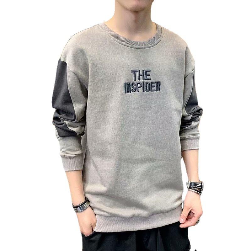 Men's Crew Neck Sweater Spring 2026 New Korean Version Trendy Casual Clothes Spring and Autumn Loose Long-sleeved Jacket