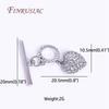 18K Real Gold Plated Heart Shape Toggle Clasp For Jewelry Making,Inlaid Zircon OT Clasp High Quality DIY Jewellery Accessories
