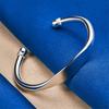 925 sterling silver shiny wide open face bracelet for women, jewelry for weddings, party accessories