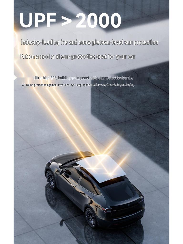 Tesla Model Y/3 Sunroof and Windshield Sunshade: Heat Insulation Accessory
