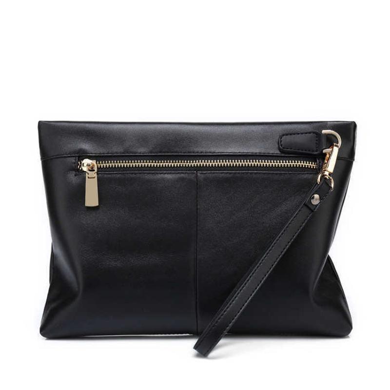 First Layer Cowhide Men's Handbag, Genuine Leather Clutch Bag, Business Clutch Bag, Large Capacity Envelope Bag, Handheld Urban Simplicity