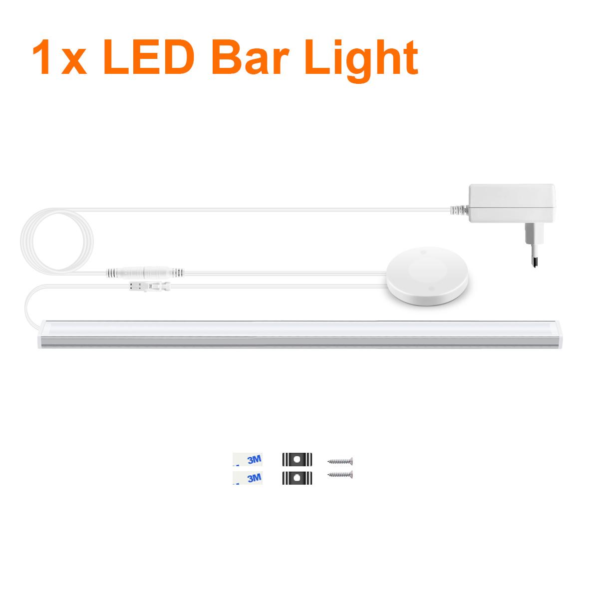 

Under Cabinet LED Bar Light Linkable LED Strip Light With Penetrable Wood Touch Sensor Dimmable Switch For Kitchen Cabinet Shelf Eurpean Power Plug&Warm White&30cm