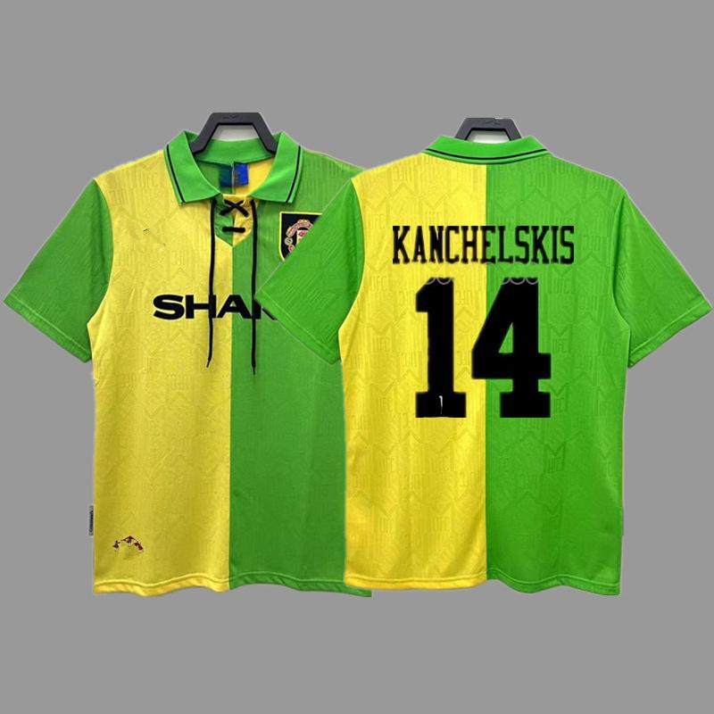 Man L Retro Jersey Football Jersey No. 7 Beckham Cantona C Ronaldo Rooney Giggs Jersey