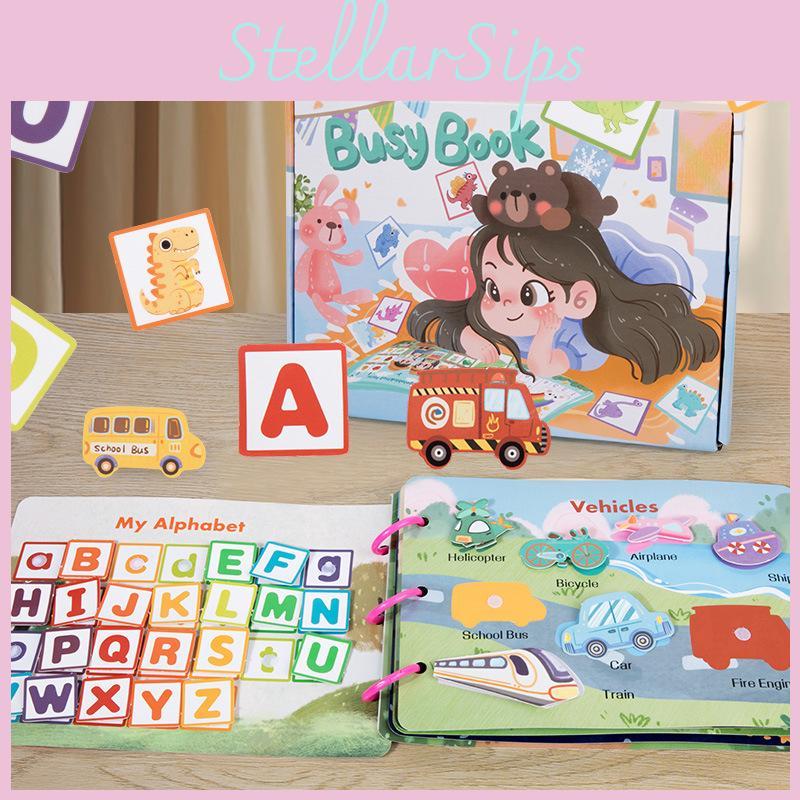 Leises Klebebuch für Kinder Montessori Frühpädagogisches Spielzeug mit anpassbarem Spaß