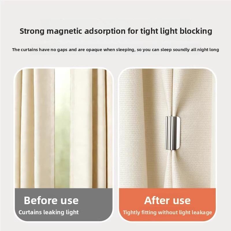 Magnetic Curtain Blind Blackout Clips - No Nails or Sewing Required for Curtain Fastening