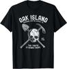Oak Island Vintage Totenkopf Templer Schatzsuche Unisex Schwarzes Shirt S-5XL Q3512