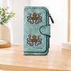 Ethnic-style Totem Octopus Long Zipper Wallet, Large-capacity Card Holder, Unisex Clutch Bag, Fashionable Zippered Coin Purse, Suitable for Daily