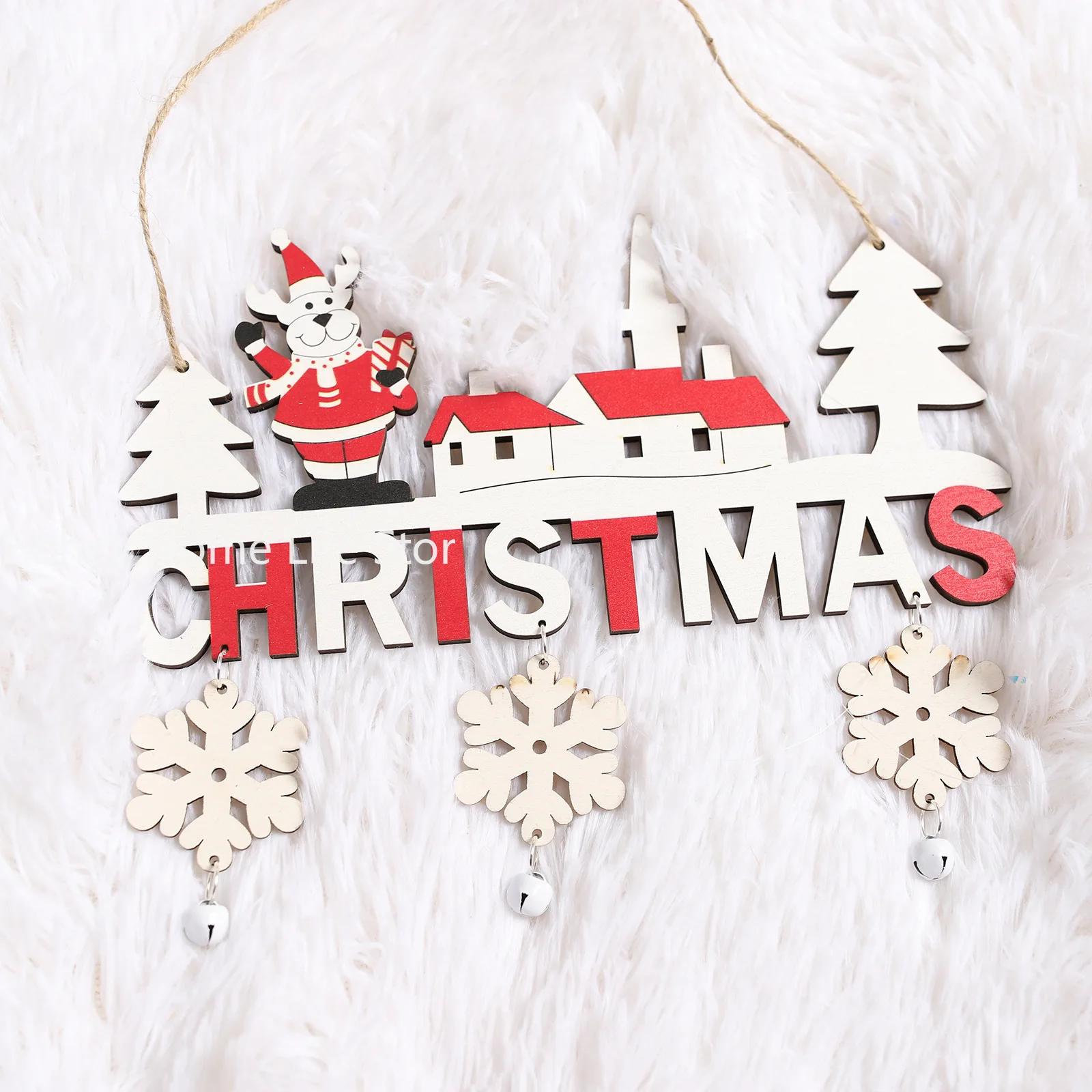 

Деревянные рождественские подвесные подвески Гном Санта-Клаус Веселое рождественское украшение для дома Рождественские елочные украшения 2025 Подарки на Новый год