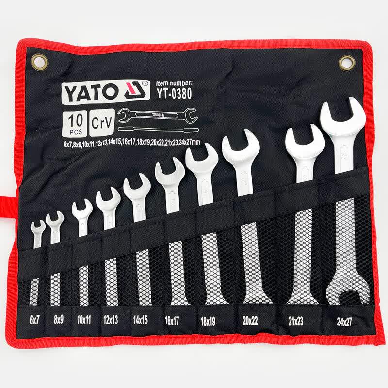YATO 10-Piece Double-Ended Open-End Wrench Set