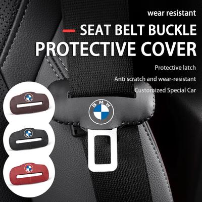 Leather Car Seat Belt Buckle Plug Protector Anti-Scratch Clip For G30 G20 M3 M5 E91 E92 E93 E36 E70 X3 X4 X5 X1 E39 F30
