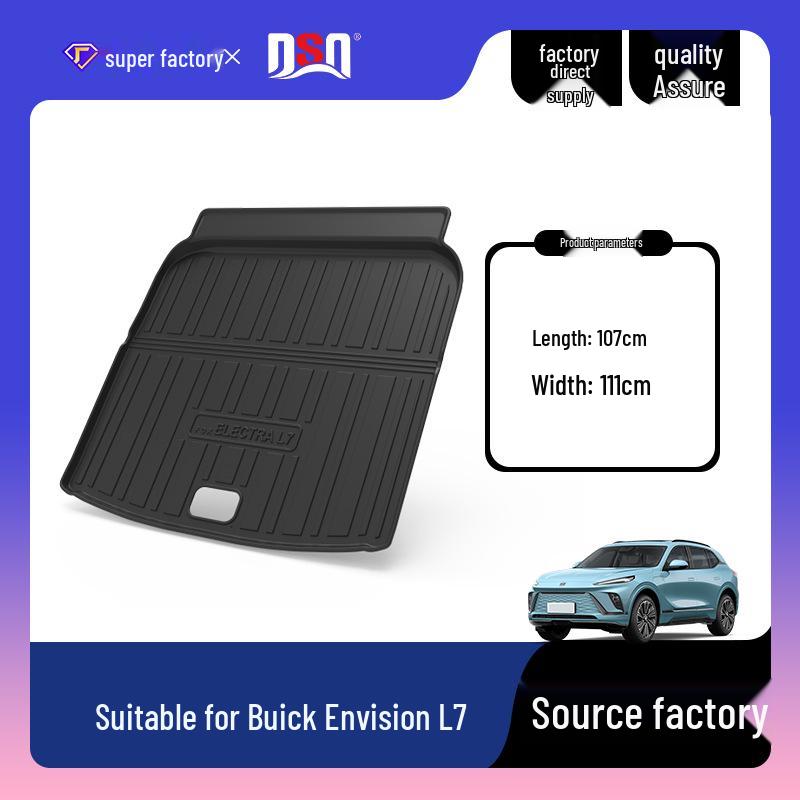 Eco-Friendly Odorless TPE Trunk Mat for Buick Envision L7 Black TPE