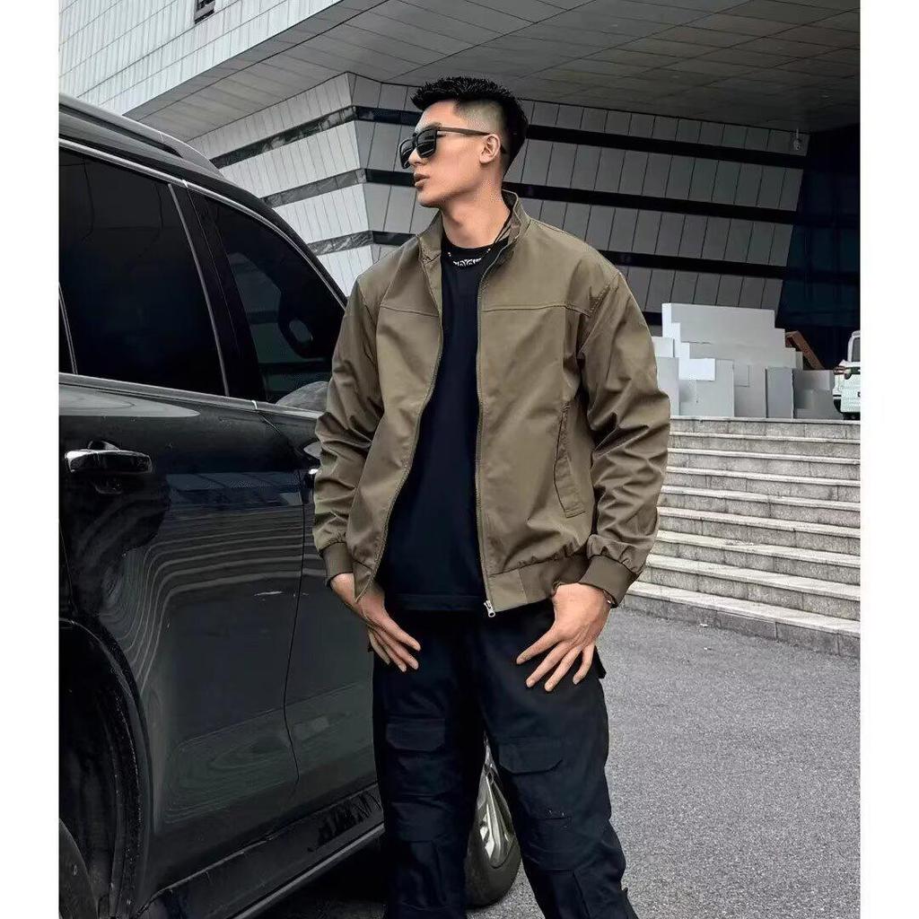 Men's American-Style Three-Proof Bomber Jacket - Thick Padded Autumn/Winter High-End Streetwear with Stand Collar