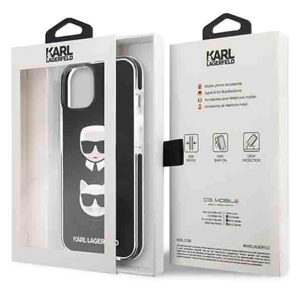 Karl Lagerfeld KLHCP13MTPE2TK iPhone 13/ 14 / 15 6.1" Hardcase Black/black Karl&Choupette Head