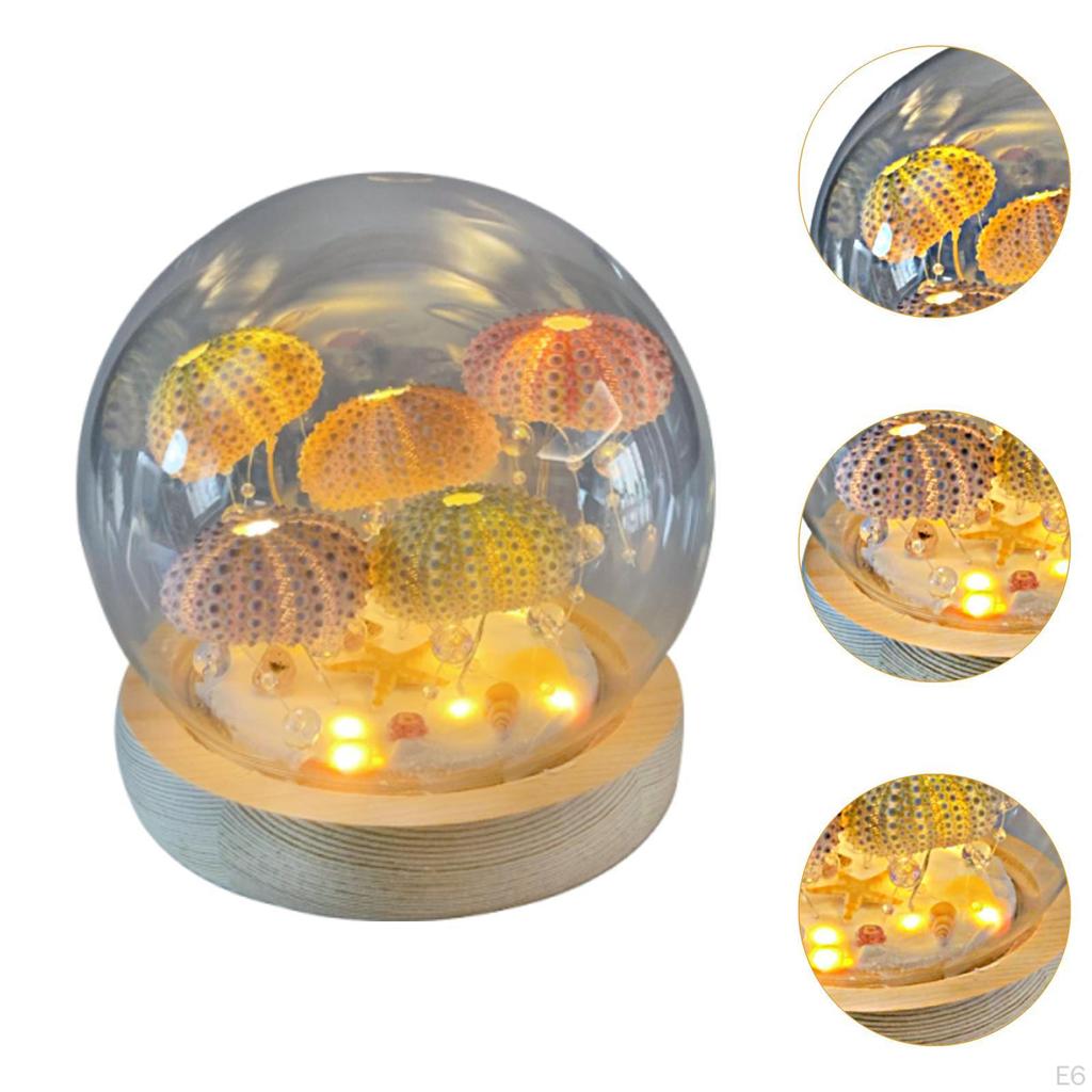 Night Light Bedside Lamp Home Decor Decorative Ornament Jellyfish Desk for Living Room