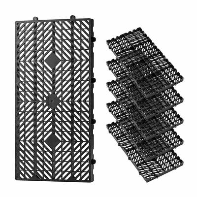 Plastic Pallets, 6 Pcs Plastic Pallets for Basement Storage, Nestable Lightweight Waterproof Storage Pad with Breathable Grid for Indoor Outdoor