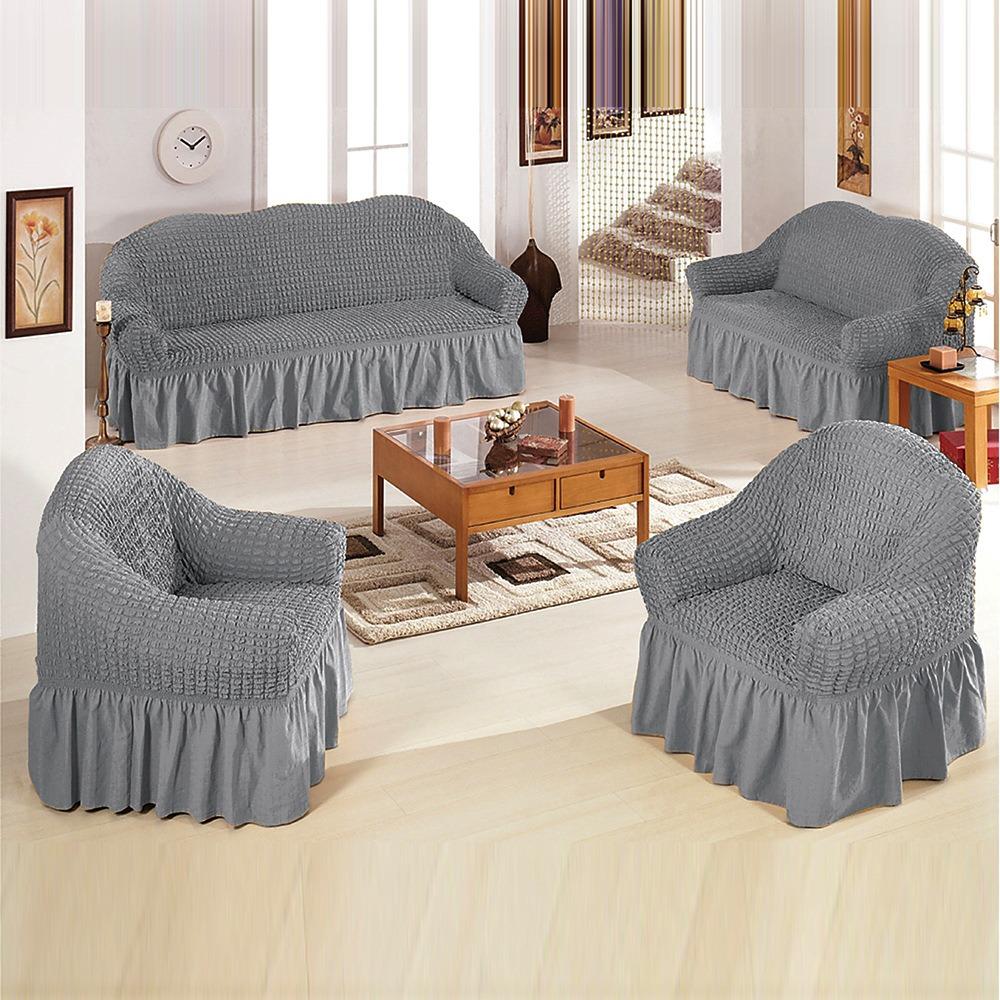 Stretch Sofa Slipcover Single Seat Elastic Sofa Cover Full Protection Bubble Yarn Universal for All Seasons