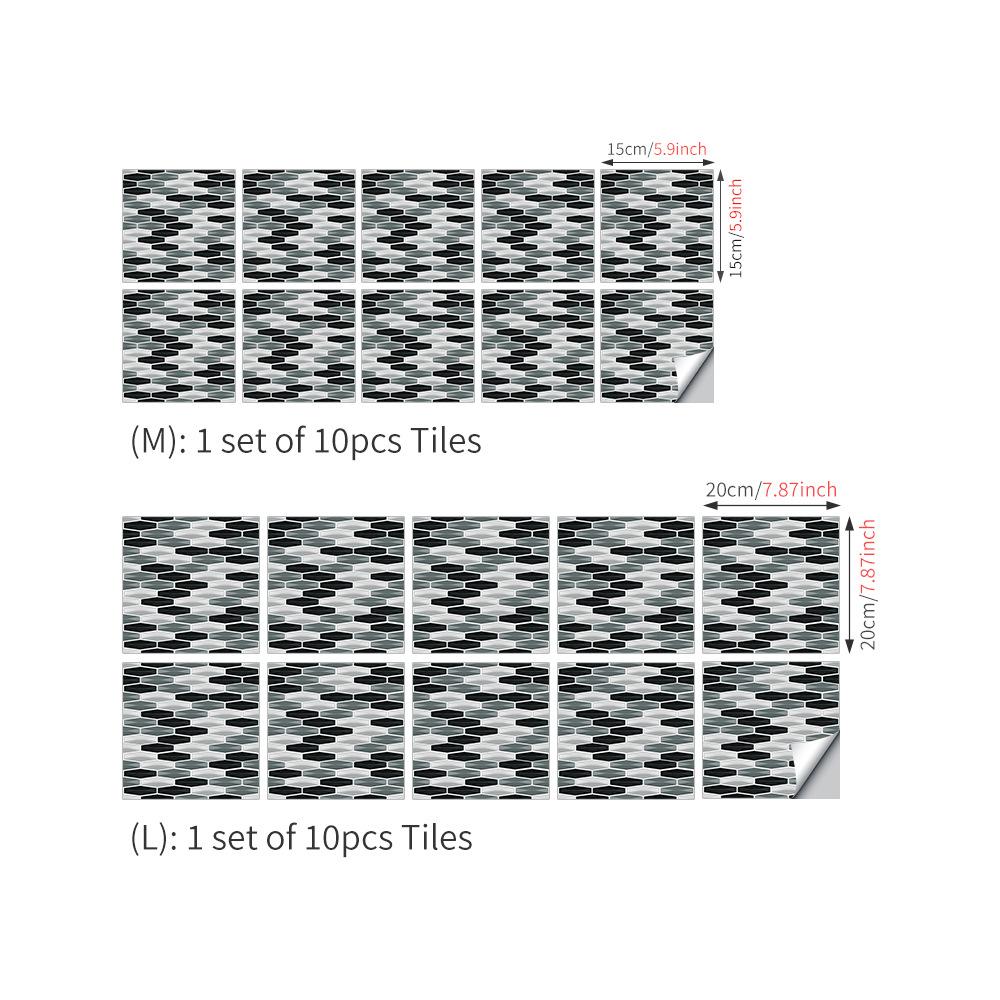 The Same Wall Sticker 3D Imitation Epoxy Mosaic Wallpaper Self-Adhesive Kitchen Bathroom Waterproof And Anti-Fouling Wall Decoration