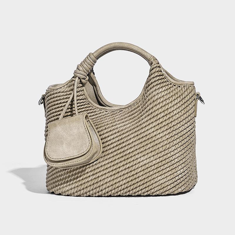 Niche Design High-End Feel Basket Handbag for Women 2025 New Fashion Mother-Daughter Bucket Bag Single Shoulder Crossbody Bag