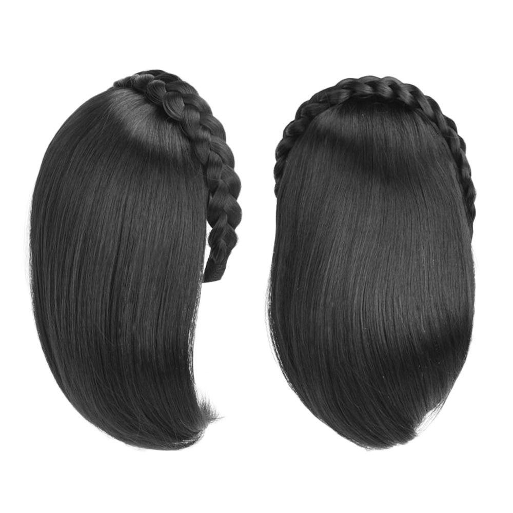 Naturalna syntetyczna opaska na głowę z środkową częścią, modna peruka, opaska na włosy dla kobiet